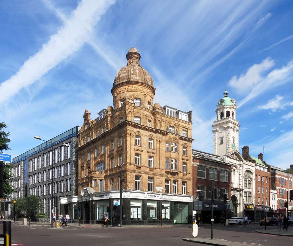 The grade II listed former Co-operative bank building opposite Angel Square (Credit: Wikipedia)